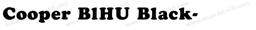 Cooper BlHU Black字体转换